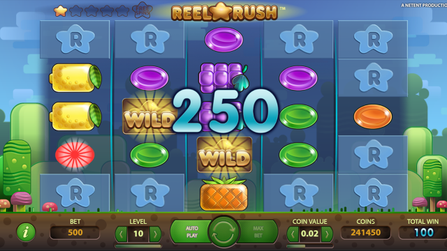 Игровой интерфейс Reel Rush 10